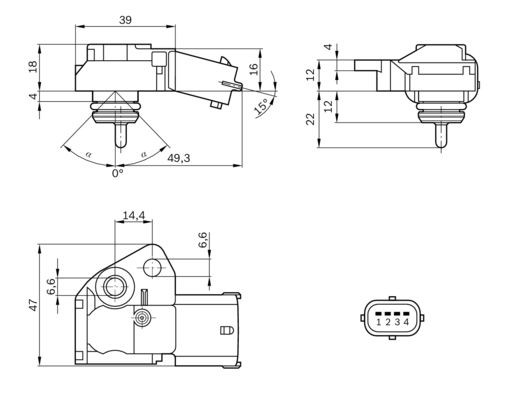 BOSCH Sensor, Kraftstoffdruck