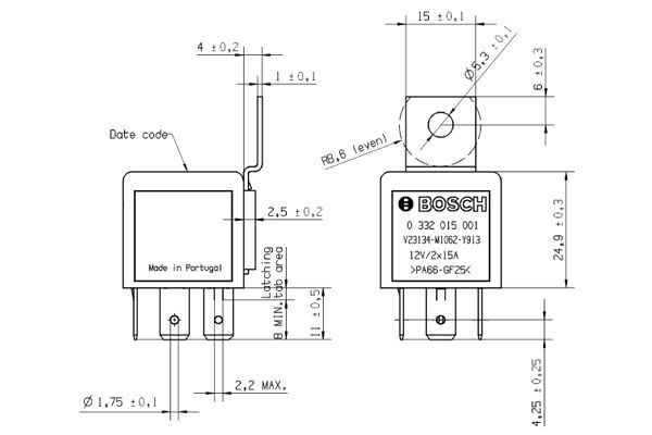 BOSCH Relais, Arbeitsstrom