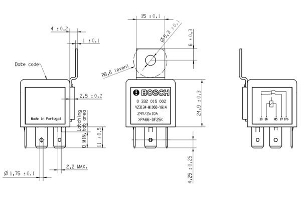 BOSCH Relais, Arbeitsstrom