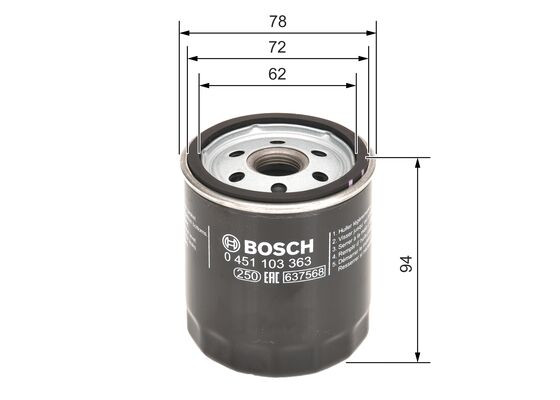 BOSCH Ölfilter