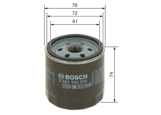 BOSCH Ölfilter