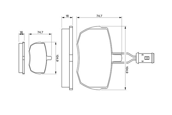 BOSCH Bremsbelagsatz, Scheibenbremse