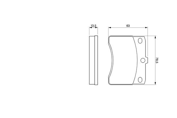 BOSCH Bremsbelagsatz, Scheibenbremse
