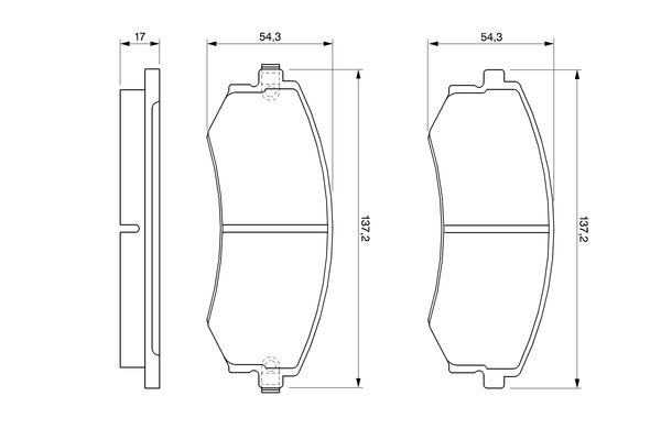 BOSCH Bremsbelagsatz, Scheibenbremse
