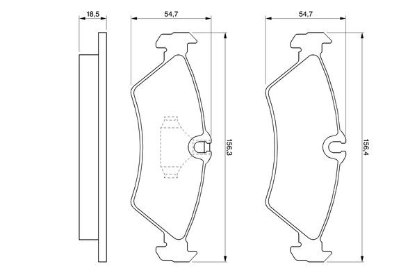 BOSCH Bremsbelagsatz, Scheibenbremse