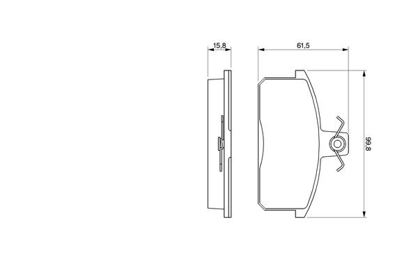 BOSCH Bremsbelagsatz, Scheibenbremse