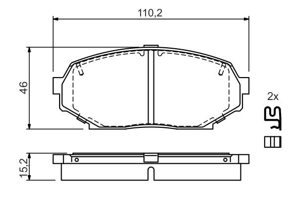BOSCH Bremsbelagsatz, Scheibenbremse