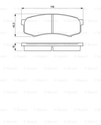 BOSCH Bremsbelagsatz, Scheibenbremse