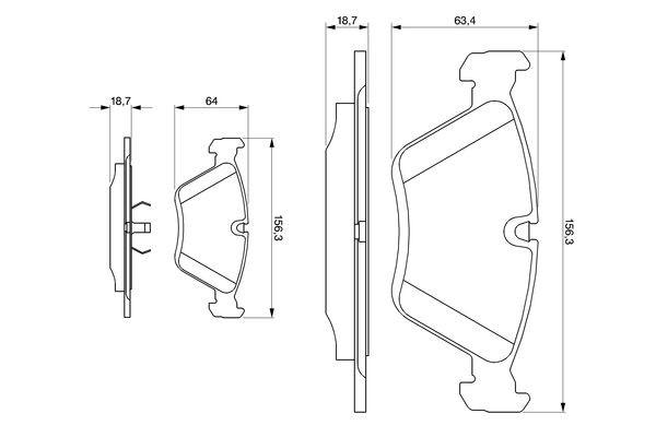 BOSCH Bremsbelagsatz, Scheibenbremse