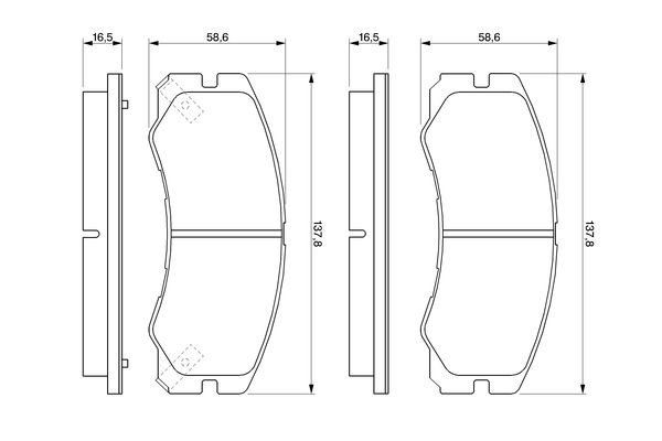 BOSCH Bremsbelagsatz, Scheibenbremse