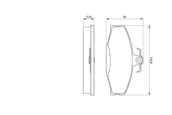 BOSCH Bremsbelagsatz, Scheibenbremse