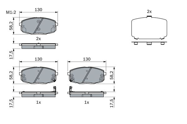 BOSCH Bremsbelagsatz, Scheibenbremse