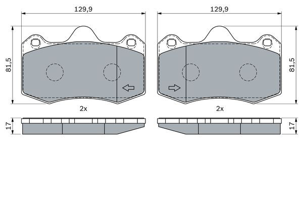 BOSCH Bremsbelagsatz, Scheibenbremse