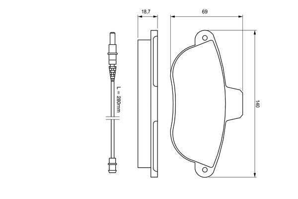 BOSCH Bremsbelagsatz, Scheibenbremse