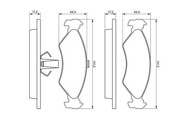 BOSCH Bremsbelagsatz, Scheibenbremse