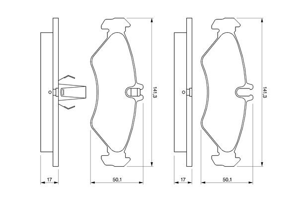 BOSCH Bremsbelagsatz, Scheibenbremse