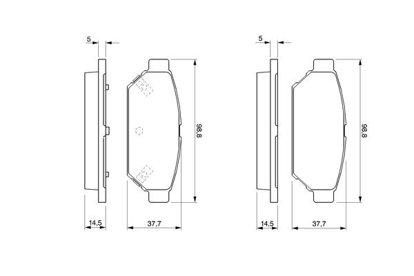 BOSCH Bremsbelagsatz, Scheibenbremse