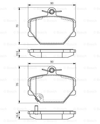 BOSCH Bremsbelagsatz, Scheibenbremse