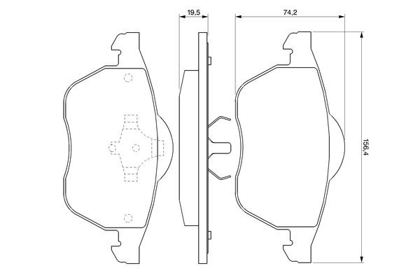 BOSCH Bremsbelagsatz, Scheibenbremse