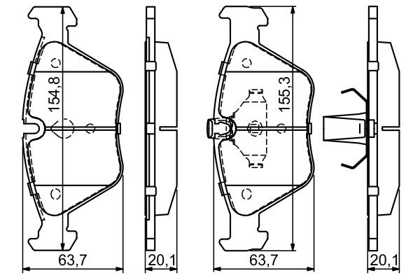 BOSCH Bremsbelagsatz, Scheibenbremse