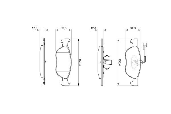 BOSCH Bremsbelagsatz, Scheibenbremse