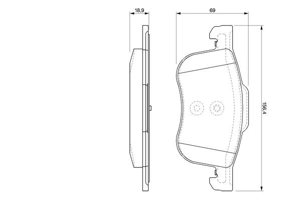 BOSCH Bremsbelagsatz, Scheibenbremse