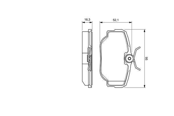 BOSCH Bremsbelagsatz, Scheibenbremse