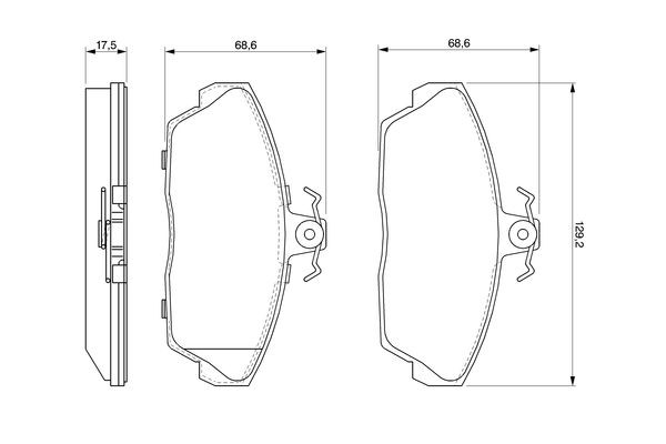 BOSCH Bremsbelagsatz, Scheibenbremse
