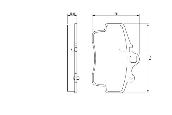 BOSCH Bremsbelagsatz, Scheibenbremse
