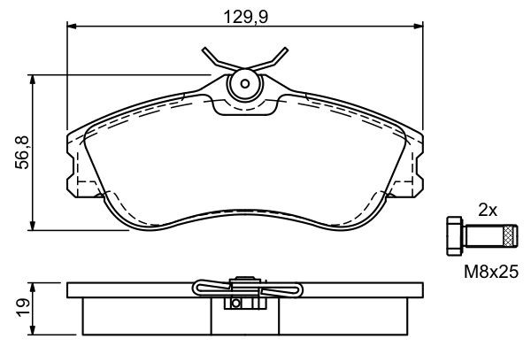 BOSCH Bremsbelagsatz, Scheibenbremse