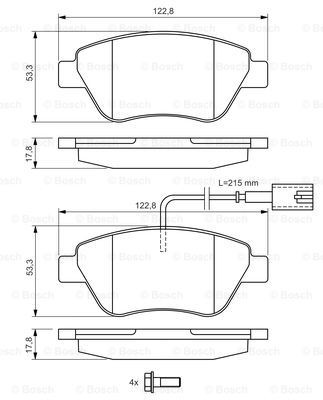 BOSCH Bremsbelagsatz, Scheibenbremse