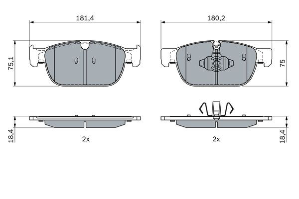 BOSCH Bremsbelagsatz, Scheibenbremse