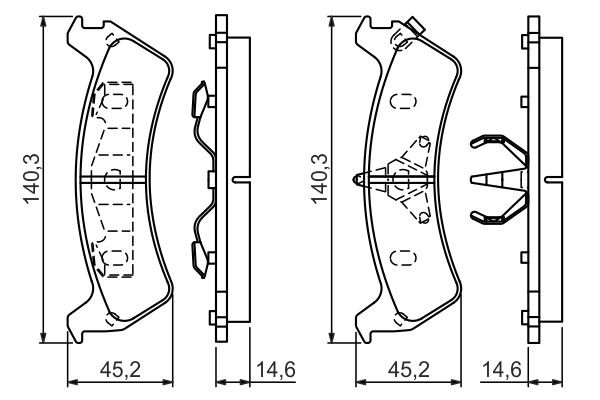 BOSCH Bremsbelagsatz, Scheibenbremse