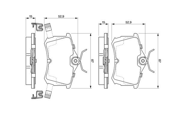 BOSCH Bremsbelagsatz, Scheibenbremse