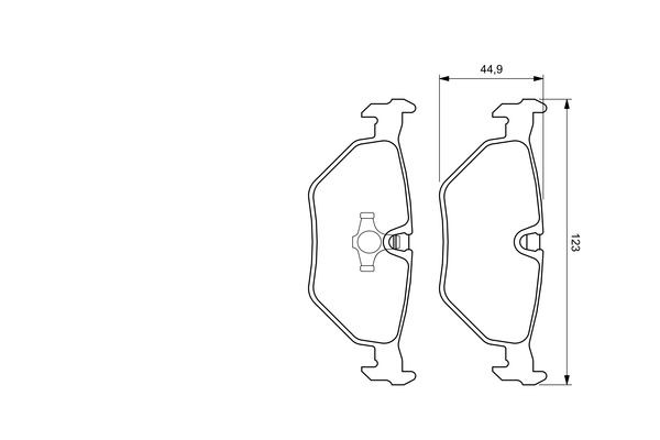 BOSCH Bremsbelagsatz, Scheibenbremse