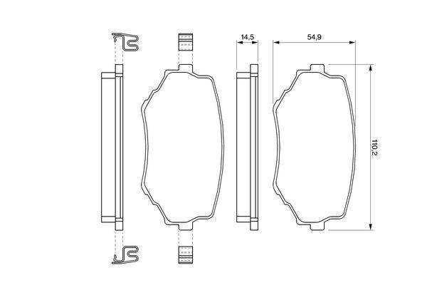 BOSCH Bremsbelagsatz, Scheibenbremse