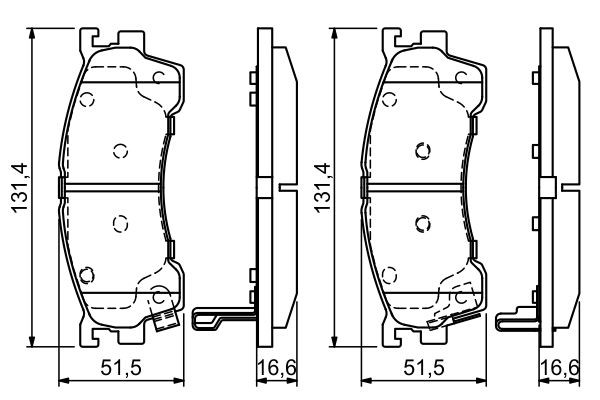 BOSCH Bremsbelagsatz, Scheibenbremse