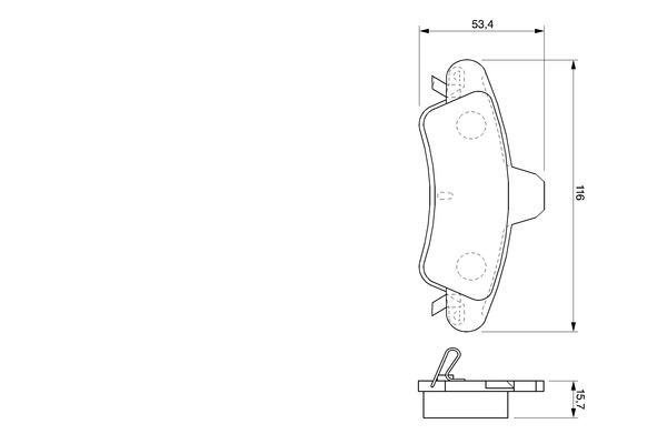 BOSCH Bremsbelagsatz, Scheibenbremse