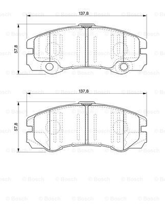 BOSCH Bremsbelagsatz, Scheibenbremse