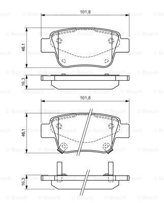 BOSCH Bremsbelagsatz, Scheibenbremse