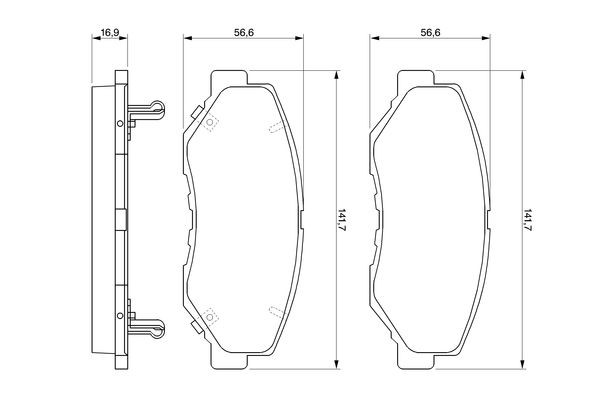 BOSCH Bremsbelagsatz, Scheibenbremse