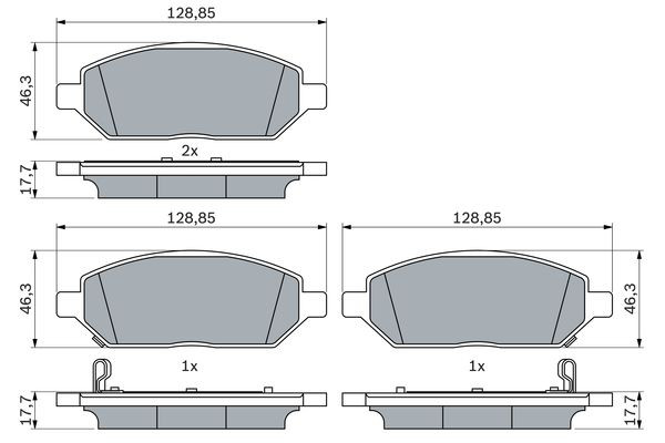 BOSCH Bremsbelagsatz, Scheibenbremse