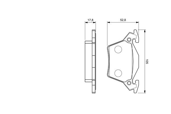 BOSCH Bremsbelagsatz, Scheibenbremse