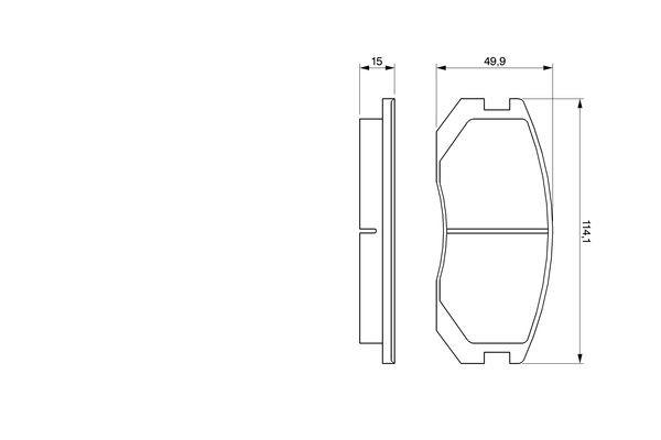 BOSCH Bremsbelagsatz, Scheibenbremse