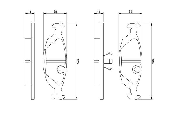 BOSCH Bremsbelagsatz, Scheibenbremse