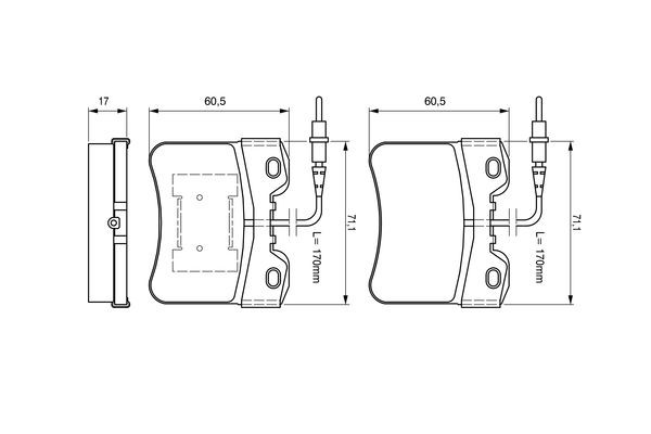 BOSCH Bremsbelagsatz, Scheibenbremse