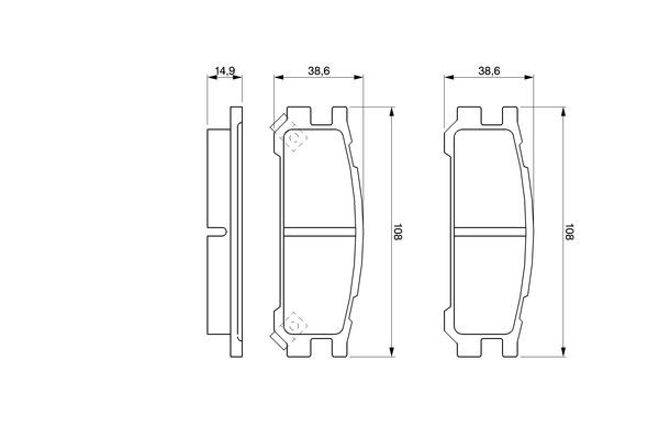 BOSCH Bremsbelagsatz, Scheibenbremse