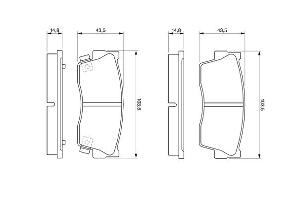 BOSCH Bremsbelagsatz, Scheibenbremse