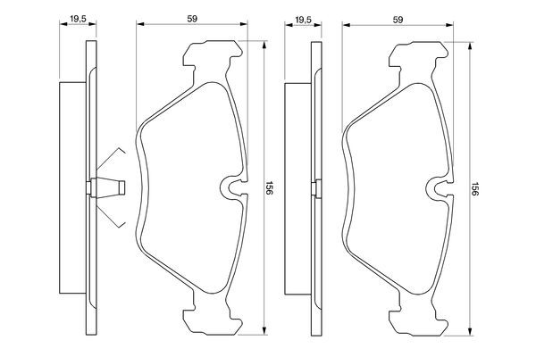BOSCH Bremsbelagsatz, Scheibenbremse