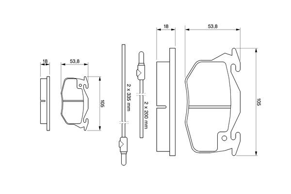 BOSCH Bremsbelagsatz, Scheibenbremse